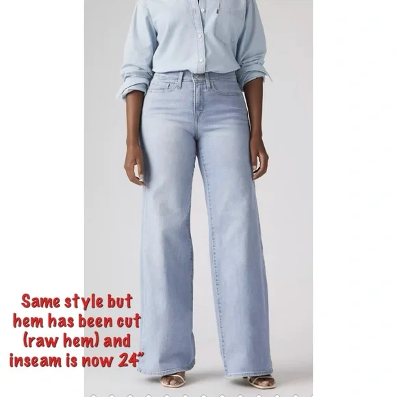 Levi’s 318 Shaping Wide Leg Jeans- Altered - Picture 2 of 15